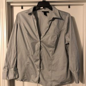 Lane Bryant - Button Up Gray Shirt - size 20